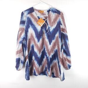 NWT Roberta Freymann 100% Silk Top Size Small